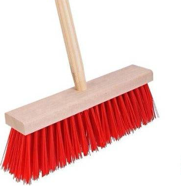 Synx Tools Balai dur rouge 30 cm - Manche de 130 cm inclus