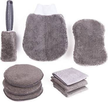 Synx Tools Kit de nettoyage pour voiture 9 pièces - Matériel de nettoyage