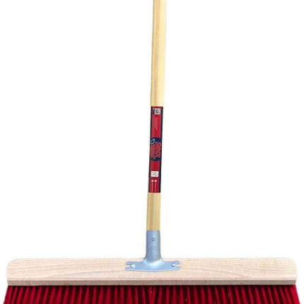 Synx Balai d'écurie en nylon 60 cm - avec manche de 150 cm - balai de rue en plastique