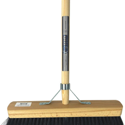 Zaalveger 40cm Zaalbezem | Paardenhaar | Binnenbezem met steel 150cm