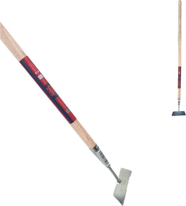 Synx Tools Mini-houe 12 cm - Houes - Grattoir à joints - Brosse à mauvaises herbes - Couteau à mauvaises herbes - Grattoirs/racloirs avec manche 75 cm