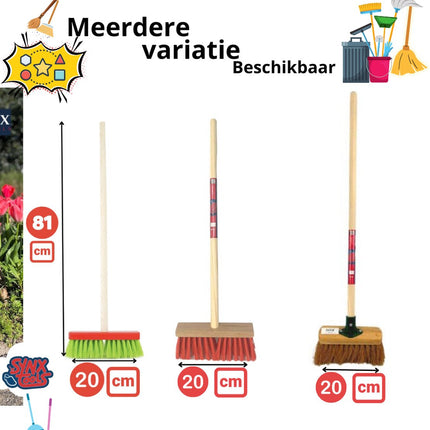 Synx Tools Kinderbezem Nylon Junior - Incl. Steel 57cm