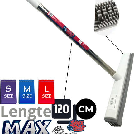 Synx Tools 2 in 1 Rubberen bezem - binnen & buiten - bezem - binnenbezem