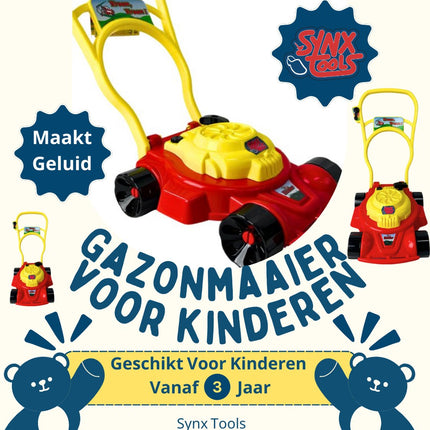 Synx Tools gazonmaaier voor kinderen, geschikt vanaf 3 jaar