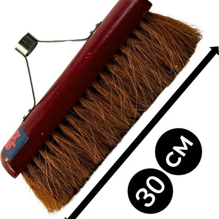 Synx Tools Balai coco Balai d'intérieur 30 cm - Balai en coco Capuchon rouge - Balai d'intérieur - Poils en coco - Balai d'intérieur - Balai - Sans manche