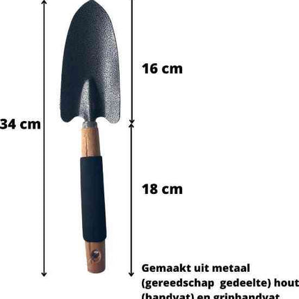 Set d'outils de jardinage - râteau, petite pelle et houe