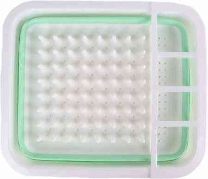 Égouttoir pliable - Égouttoir en silicone - Gris