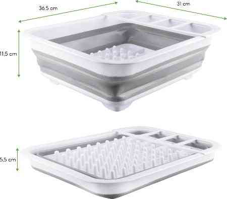 Égouttoir pliable - Égouttoir compact avec range-couverts