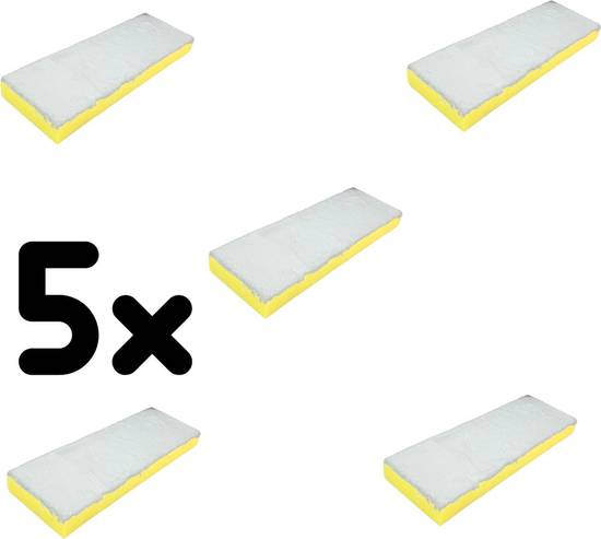 Kit de nettoyage avec éponge supplémentaire - Balai à franges avec manche de 125 cm et fonction d'essorage