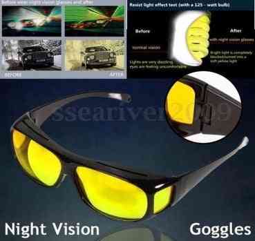 Synx Tools Lunettes de nuit Du Luxe  Vision nocturne - Conduite en toute sécurité - Lunettes de voiture - Lunettes jaunes pour la conduite - Meilleure visibilité - Sécurité