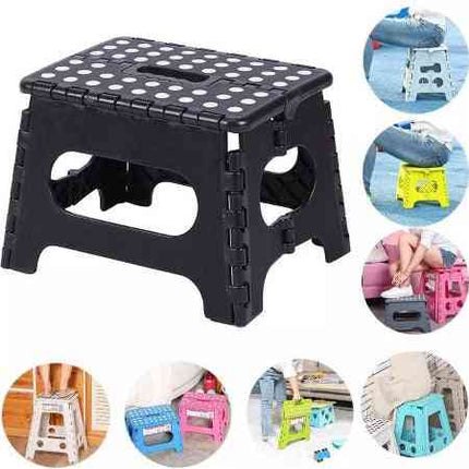 Synx Tools Tabouret 80 kg pliable noir - Escabeau de cuisine
