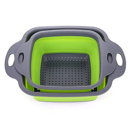 Passoire pliable - lot de 2 passoires en silicone - Cuisine de camping - Peu encombrant