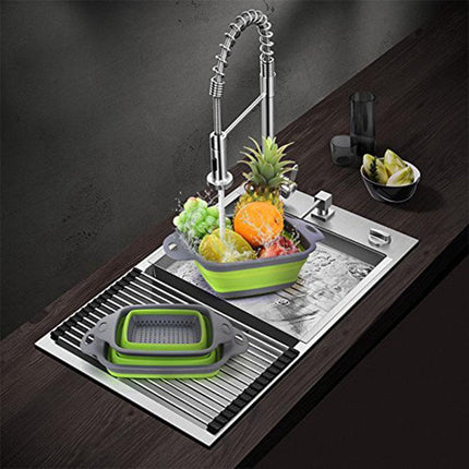 Passoire pliable - lot de 2 passoires en silicone - Cuisine de camping - Peu encombrant
