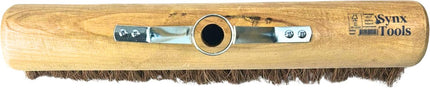 Synx Tools Balai en coco 40 cm Balai d'intérieur avec support pour manche - Poils en coco - Poils doux - Balai d'intérieur - Balai en coco - Sans manche