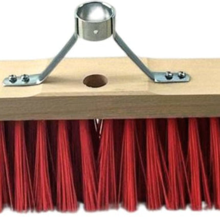 Synx Tools nylon 60 cm - avec support pour manche sans manche - Balai d'extérieur - Balais - Balai de rue Poils en plastique - Brosses à récurer - Articles de nettoyage - Sans manche