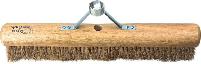 Synx Tools Balai en coco 50 cm Balai d'intérieur avec support pour manche - Poils en coco - Poils doux - Balai d'intérieur - Balai en coco - Sans manche