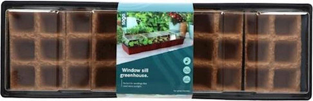 Serre de fenêtre SOGO + 30 pots en tourbe - Compacte