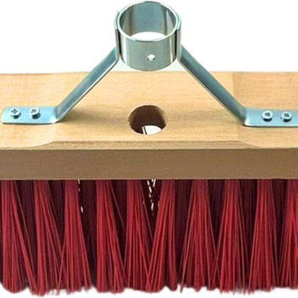 Synx Tools nylon 40 cm - avec support pour manche sans manche - Balai d'extérieur - Balais - Balai de rue Poils synthétiques - Brosses à récurer - Articles de nettoyage - Sans manche