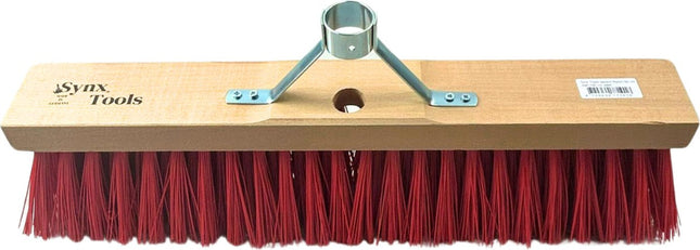 Synx Tools nylon 40 cm - avec support pour manche sans manche - Balai d'extérieur - Balais - Balai de rue Poils synthétiques - Brosses à récurer - Articles de nettoyage - Sans manche