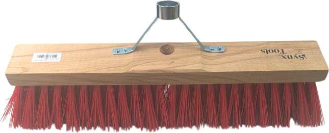 Synx Tools nylon 50 cm - avec support pour manche sans manche - Balai d'extérieur - Balais - Balai de rue Poils synthétiques - Brosses à récurer - Articles de nettoyage - Sans manche
