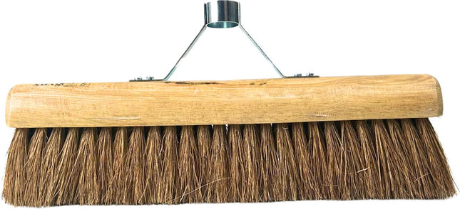 Synx Tools Balai en coco 40 cm Balai d'intérieur avec support pour manche - Poils en coco - Poils doux - Balai d'intérieur - Balai en coco - Sans manche