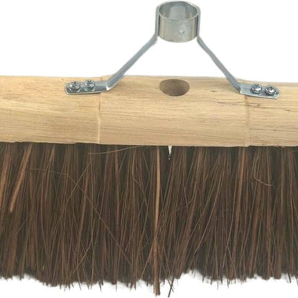 Synx Tools Balai municipal 45 cm avec support pour manche sans manche - balais - balai d'extérieur - poils durs/balai - tête ronde - balai municipal