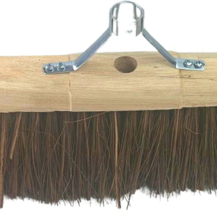 Synx Tools Balai municipal 45 cm avec support pour manche sans manche - balais - balai d'extérieur - poils durs/balai - tête ronde - balai municipal