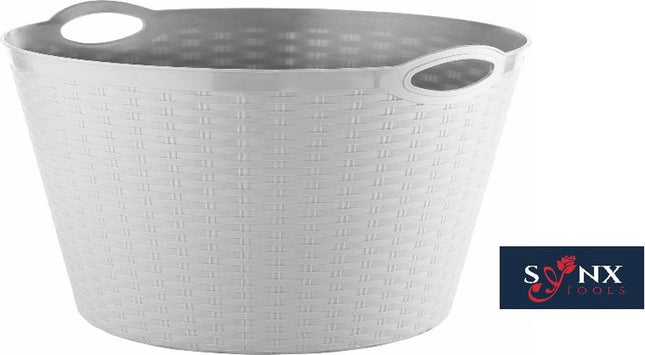 Synx Tools flexibele witte wasmand 35 liter