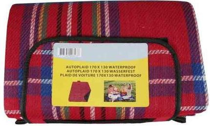 Pro+ Tapis de pique-nique - Couverture pour voiture 170 x 130 cm - Imperméable - Rouge