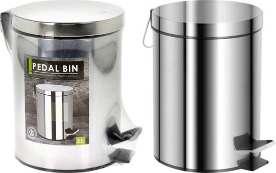 2 pièces - Poubelles à pédale/petites poubelles 3 litres - Poubelles - Poubelles à pédale