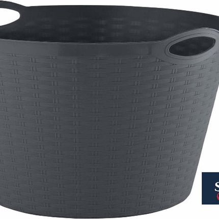 Synx Tools flexibele antraciet wasmand 35 liter