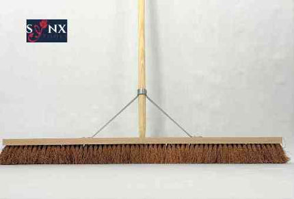 Synx Tools Balai de salle 100 cm - Balai - balai doux - balai à franges - balai en coco - manche à balai 150 cm