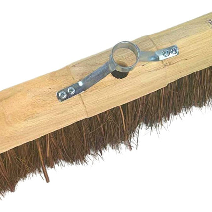 Synx Tools Balai municipal 45 cm avec support pour manche sans manche - balais - balai d'extérieur - poils durs/balai - tête ronde - balai municipal