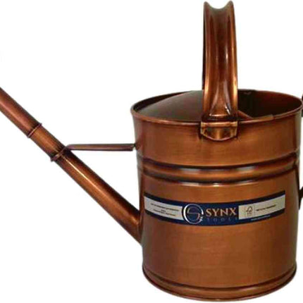 Arrosoir avec pomme d'arrosage en cuivre métallique 5 litres Synx Tools - Arrosoir de jardin - arrosoir pour plantes - petit arrosoir