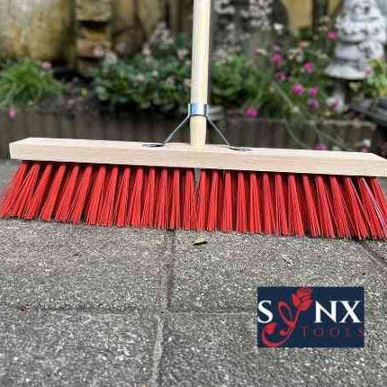 Synx Tools Balai d'extérieur 60 cm - outils de jardinage - incl. manche 160 cm