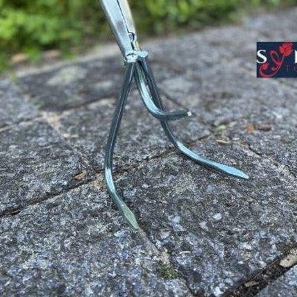 Synx Tools Râteau de jardin à 3 dents - râteau à trois dents - râteaux - cultivateur avec manche de 150 cm