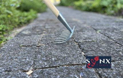 Râteau de jardin 8 dents galvanisé - Complet avec manche de 160 cm