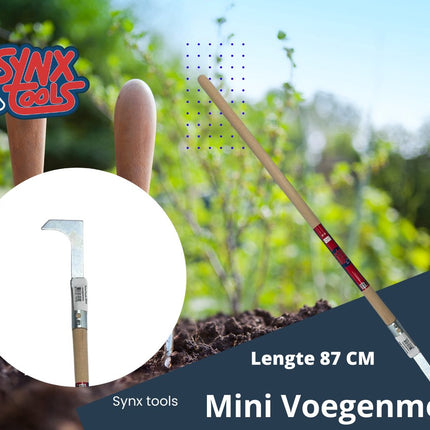 Synx Tools Mini Voegenmes met steel 87cm in tuin