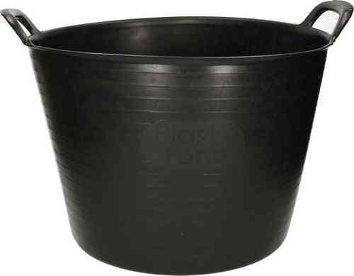 2 seaux/paniers à linge souples noirs 42 litres - Rangement et paniers à linge