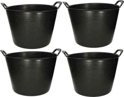 5x Seaux/paniers à linge flexibles 42 litres Paniers de rangement