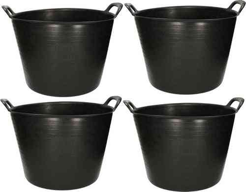5x Seaux/paniers à linge flexibles 42 litres Paniers de rangement