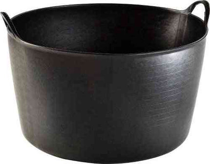 4x Synx Tools Seau flexible/Panier à linge noir 45 L | Bac à ciment | Bac flexible