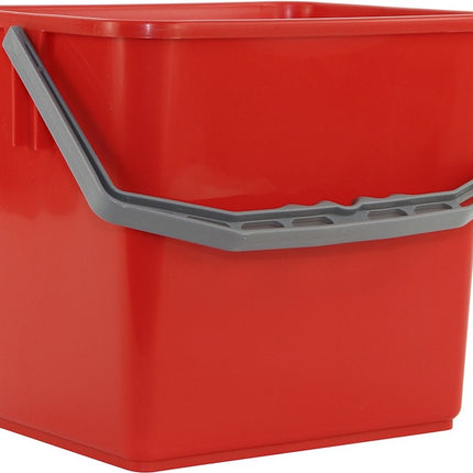 Synx Tools  Seau rouge 6 litres pour chariot de nettoyage/chariot à balai - Articles de nettoyage