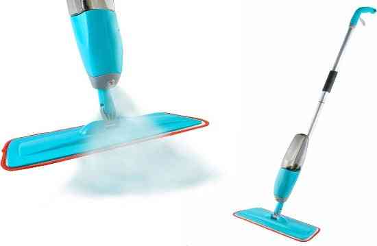 Spray Mop - Balai à franges avec manche et chiffon en microfibre