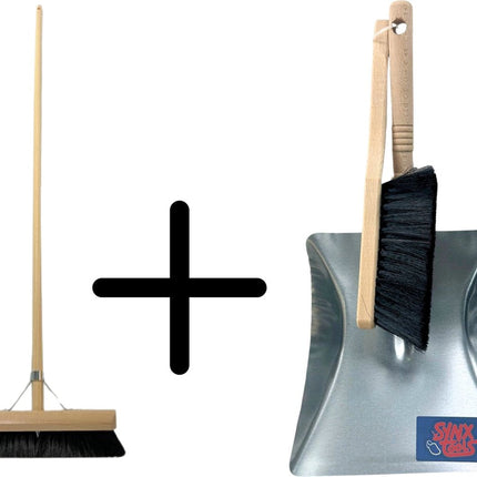 Synx Tools balai d'intérieur 60 cm et ensemble pelle et balayette noir