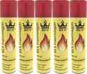 5x Gaz pour briquet / gaz butane 300 ml