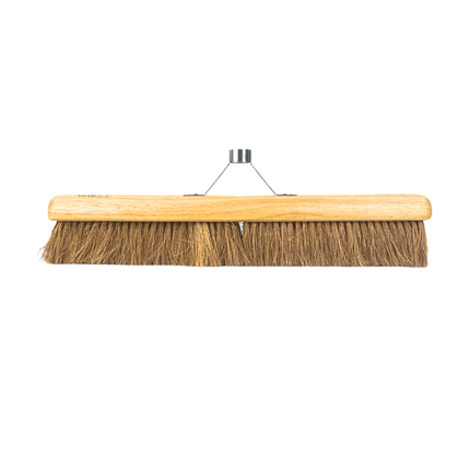 Synx Tools Balai Coco 60 cm - Balai d'intérieur - avec support pour manche - Poils de coco - Poils doux - Balai d'intérieur
