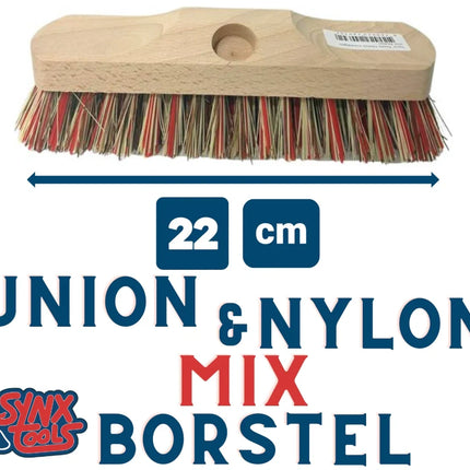 Synx Tools Balai à récurer Union mix Nylon Luiwagen extra dur 22 cm sans manche