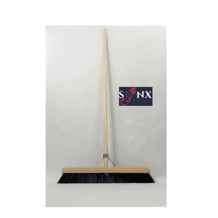 Synx Tools Balai de salle 50 cm crin de cheval - Balai doux - Avec manche 150 cm