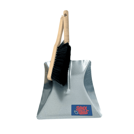 Balayette et pelle en métal noir Balayette et pelle - Mélange de crin de cheval Synx Tools - Balayette et pelle